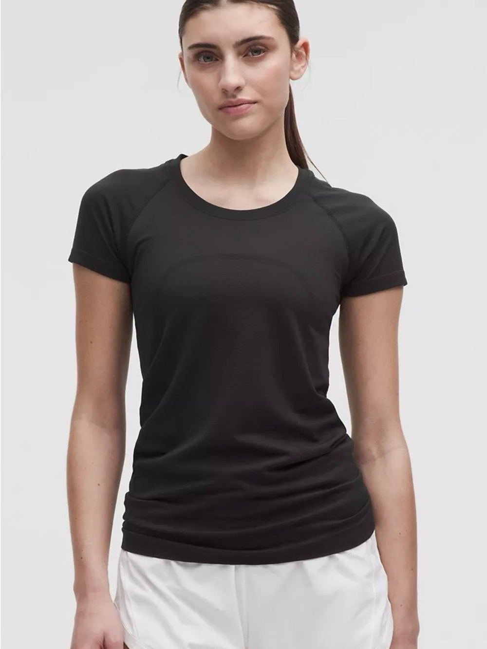 Lululemon Swiftly Tech Short Sleeve Shirt 2.0 Hip Length Womens 10 Black
